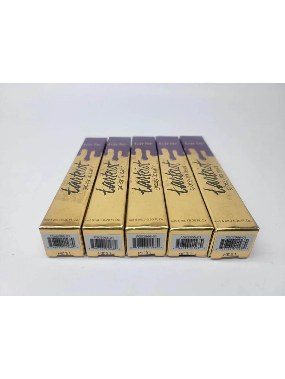 5 x Tarte Tartiest Glossy Lip Paint POISON ( Black Plum ) Full Size 6mL